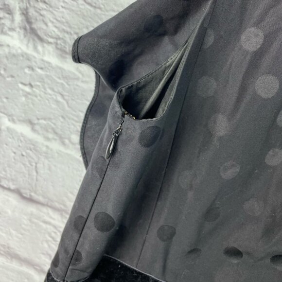 Marc by Marc Jacobs Black Polka Dot Bodycon Frill Dress Size 6 - Picture 6 of 8
